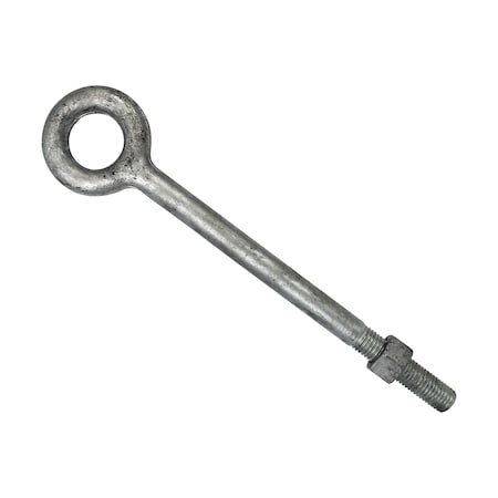 Eye Bolt 1/4-2, 2 In Shank, 1/2 In ID, Carbon Steel, Hot Dipped Galvanized